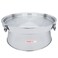 Jumbo Indian food container, silver steel, with a base of 85 cm