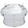 Jumbo Indian food container, silver steel, with a base of 85 cm