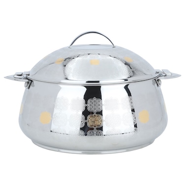 عبوة طعام غلا هندية، فضية وذهبية، 2500 مل