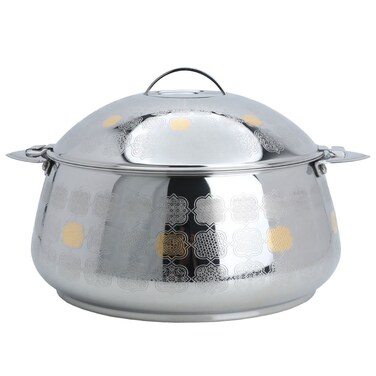 Indian Ghala food container, silver and gold, 5000 ml