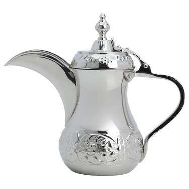 Coffee Dallah Stainless Steel Alsaif Gallery, 23&times;12 cm, Engraved - Silver