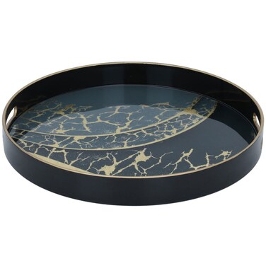 Plastic Serving Tray Alsaif Gallery, 37x37x4 cm - Black