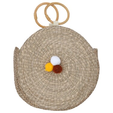 Straw Bag, 40&times;40 cm - Beige