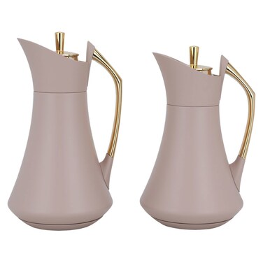 Karma Pro Thermos Set, Light Brown And Gold, 2 Pieces