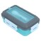 Saif Gallery Plastic Lunch Box, 1.2 L, Rectangular, with Lid - Blue