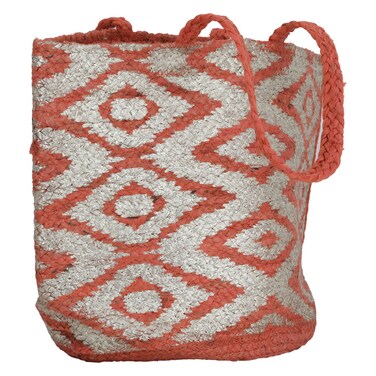 Saif Gallery Thermos Bag Fabric, 47 x 34 cm - Orange Grey