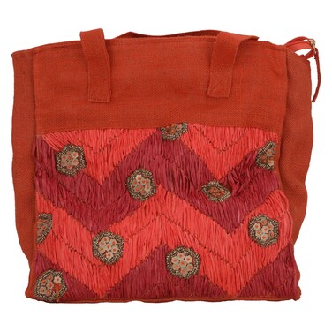 Saif Gallery Canvas Thermos Bag, 44 x 38 cm - Red