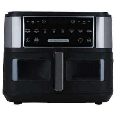 Edison Double Air Fryer, Black, Steel, 8 Functions, 10 Liters, 2400 Watts