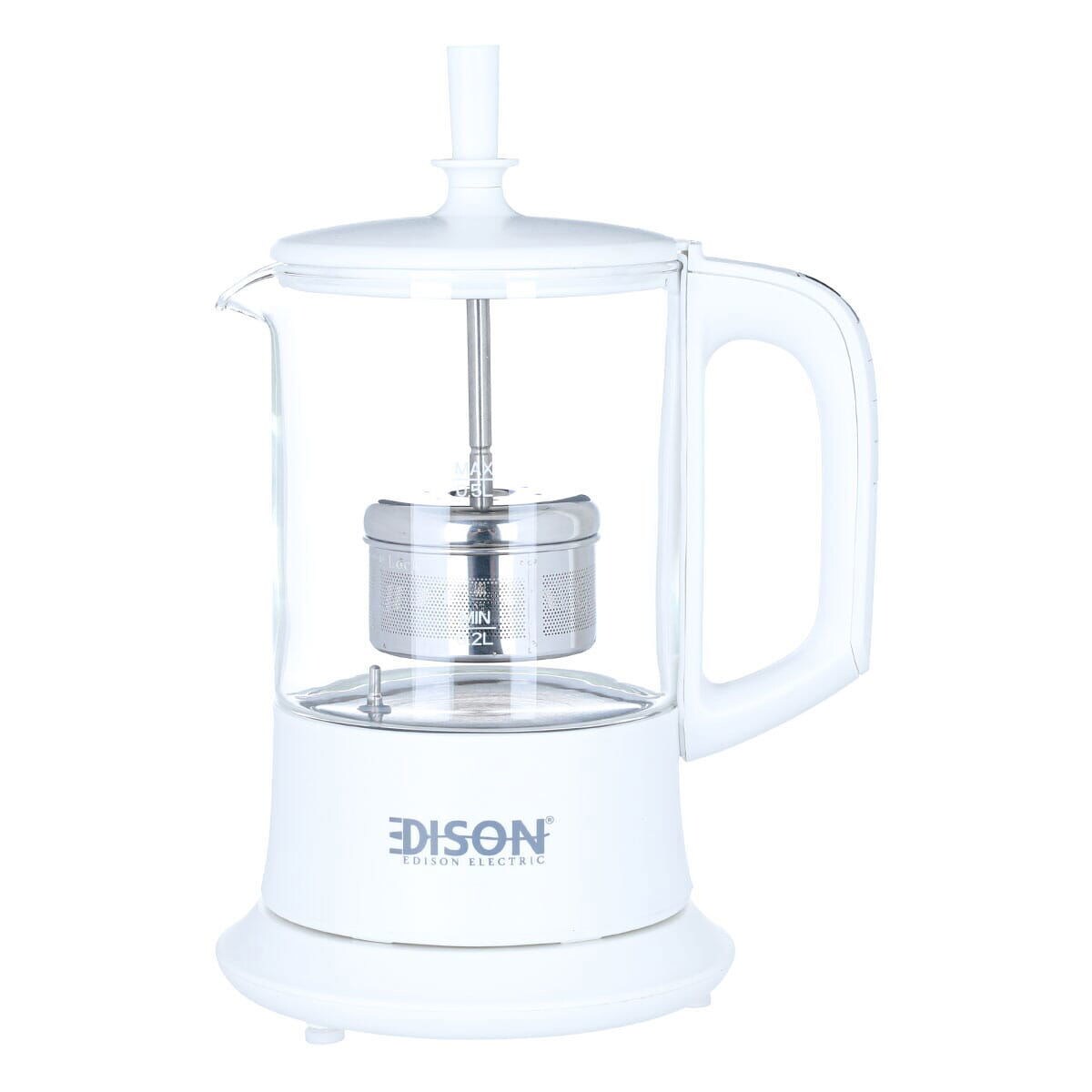 Buy 0.5L 1100W White Glass Kettle & Tea Maker Online | Carrefour KSA