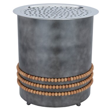 Round Fire Stove Alsaif Gallery, 24&times;24&times;16 cm, Indian - Grey