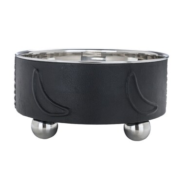 سيف غاليري وعاء تقديم فولاذي، 23.5 × 23.5 × 12.5 سم - أسود