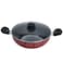 Teflon Pan Red Flame, 28 cm, with Two Handles - Red