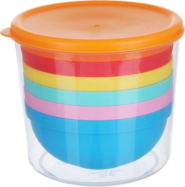 طقم صحية بلاستيك من سيف جاليري ، 6 قطع - متعدد الألوان