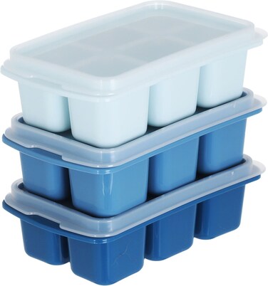 Al Saif Gallery Save Soo Plastic Ice Cube Tray, Rectangle, 3 Pieces - Colored