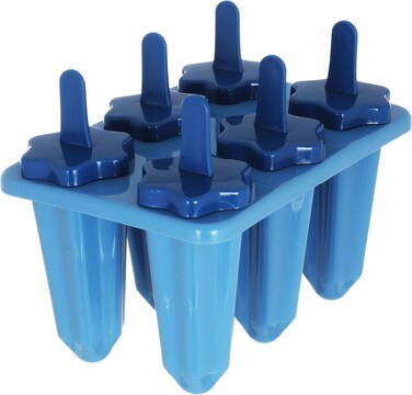 Al Saif Gallery Save Soo Plastic Ice Cream Mold, 13.5 X 11.5 X 17.5cm, 6 Pieces - Dark Blue