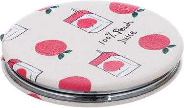 مرآة دائرية، محمولة مع غطاء، 70×70 مم - ملونة