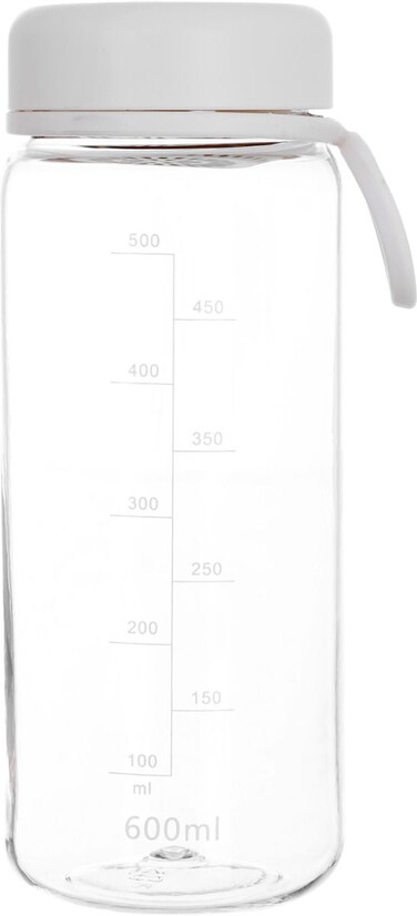 مطارة بلاستيك سيف سو، مع مصفاة بغطاء، 600 مل -أبيض