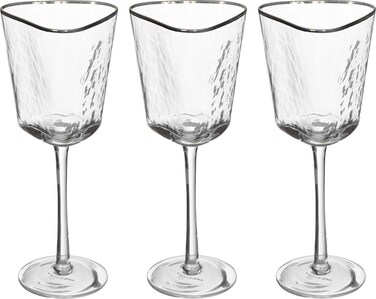 طقم أكواب عصير زجاجية من سيف غالي، 22 × 9 × 9 سم، قاعدة مثلثة، 3 قطع - شفاف