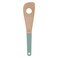 ملعقة خشبية بمقبض سيليكون - أخضر