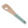 ملعقة خشبية بمقبض سيليكون - أخضر