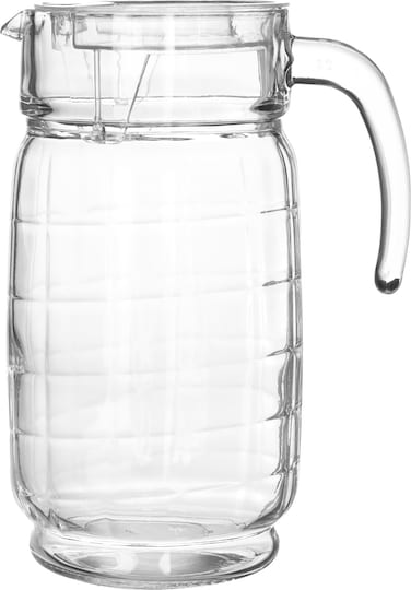 Glass Jug, 1800 ml, Lid - Transparent