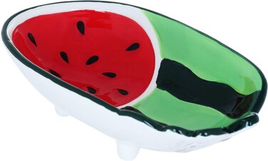 Porcelain Serving Plate Al Seif Gallery, 18.6&times;11.1&times;5 cm, Watermelon - Red