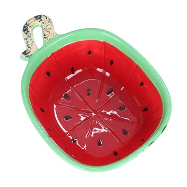 سيف غاليري بورسلين، 19.6 × 14.1 × 6.7 سم، شكل بطيخ - أخضر