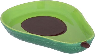 صحن حلويات بورسلين من سيف غاليري، 30.3 × 20.2 × 3.6 سم، شكل أفوكادو - أخضر