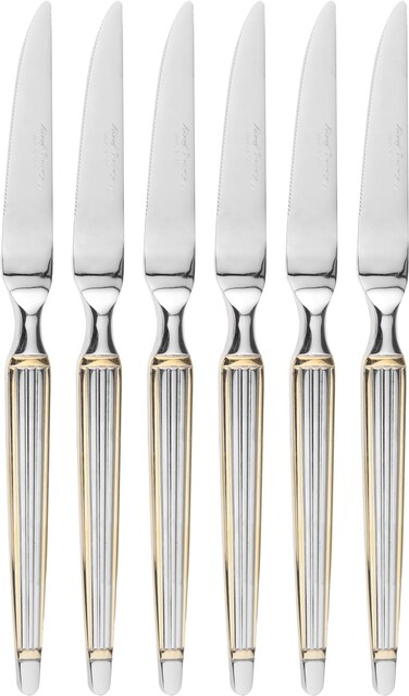 طقم سكاكين أستيل السيف غاليري، 6 قطع -فضي