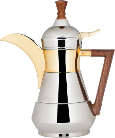 دله سليمان 2 ستيل سيف غاليري 0.35 لتر - فضي ذهبي