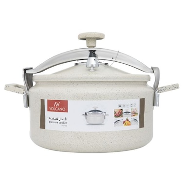 Saif Gallery Volcano Aluminum Pressure Cooker, 15 Liters - Silver