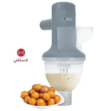 اديسون صانع لوجيمات لاسلكي، 600 واط، 800 مل، 1800 مللي أمبير - رمادي