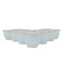 A set of white Arabic coffee cups, hexagonal shape, 12 pieces