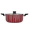 Red Flame Cooking Pot, 24cm, Stainless Steel Lid - Red
