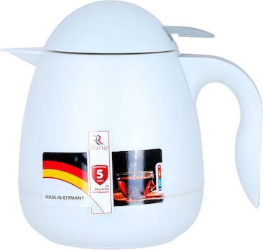 Al-Rhine Granite Thermos, 0.5 litres, press - white