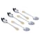Saif Gallery Stainless Steel Dessert Spoon Set, 6 Pieces - Silver