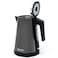 1.2L 1200W Black Glossy Stainless Steel Kettle