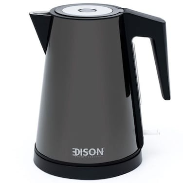 1.2L 1200W Black Glossy Stainless Steel Kettle