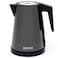 1.2L 1200W Black Glossy Stainless Steel Kettle