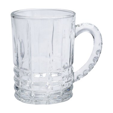 ماكس جلاس طقم أكواب شاي سيف جاليري، 6 قطع، مقبض زجاجي - شفاف