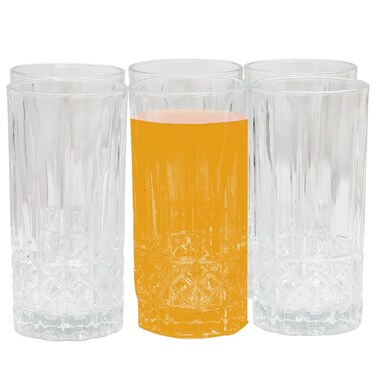 طقم أكواب زجاجية من سيف جاليري، 6 قطع - شفاف