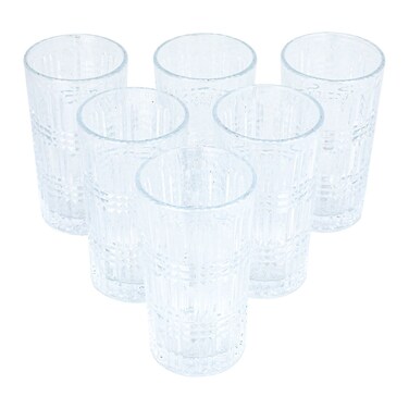 Max set of 12 oz glass water cups, 6 pieces