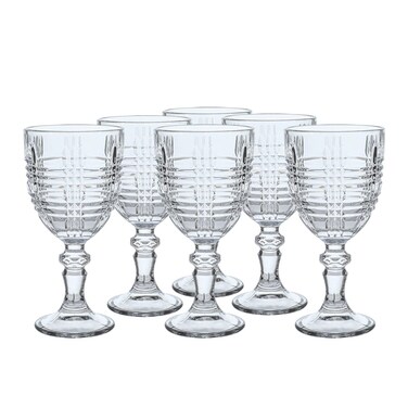 طقم ماكس من أكواب العصير بقاعدة زجاجية مكونة من 6 قطع