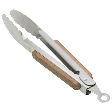 ملقط فولاذي بمقبض خشبي السيف، 9 بوصة - فضي