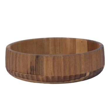 Al Saif Gallery Wooden Bowl, 22 cm, Round - Dark Brown