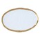 Saif Gallery Porcelain Serving Platter, 31 x 18 x 2 cm, Oval, Gold Lined - White