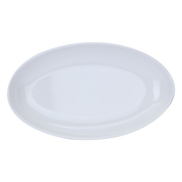 صحن الميلامين السيف غاليري، 8.5 بوصة، بيضاوي مسطح - أبيض