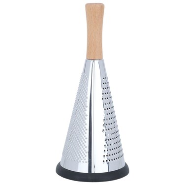 Alsaif Gallery Round Stainless Steel Grater With Small Wooden Handle