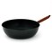 Tefal Rocky Deep Frypan, 32 cm, Brown Handle - Black