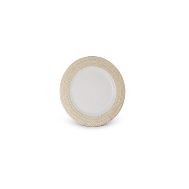 Round Flat White Porcelain Serving Dish - Alsaif Gallery